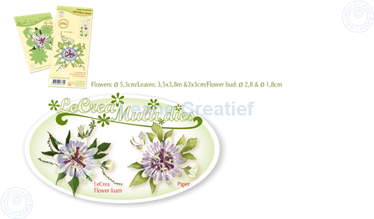 Afbeelding van Set Multi die & Clear stamp Passion flower  3D