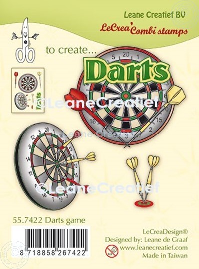 Picture of LeCreaDesign® combi clear stamp Darts game