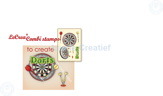 Afbeelding van LeCreaDesign® combi clear stamp Darts