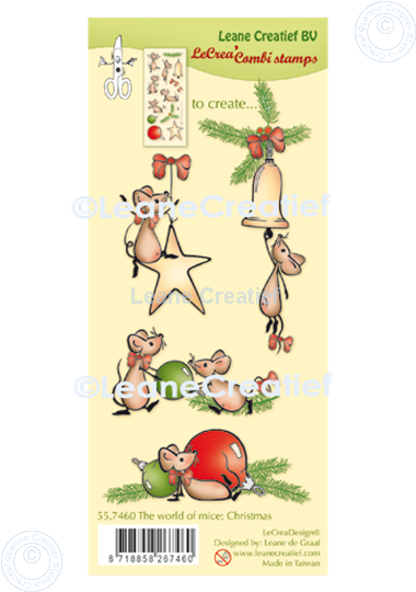 Picture of LeCreaDesign® combi clear stamp The world of mice Christmas