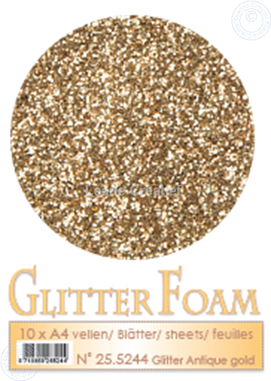 Picture of Glitter Foam A4 sheet Antique gold