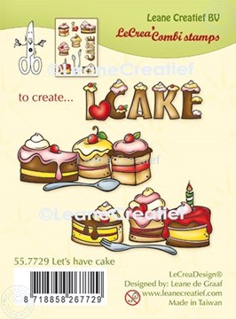 Afbeeldingen van LeCreaDesign® combi clear stamp Gebak