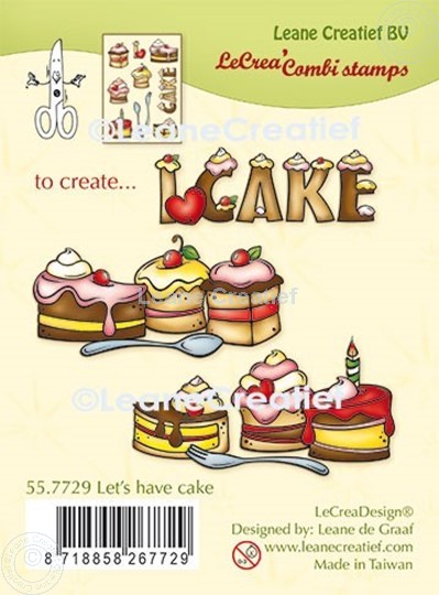 Picture of LeCreaDesign® combi clear stamp Let's have cake