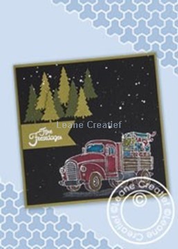 Image de Christmas Truck on black card