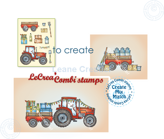 Bild von LeCreaDesign® Silikon Kombi Stempel Traktor   