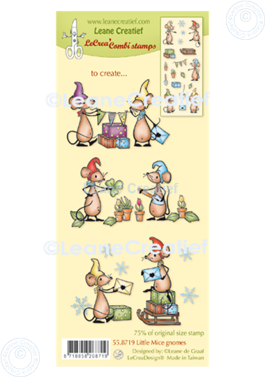 Picture of LeCreaDesign® combi clear stamp Little Mice Gnomes