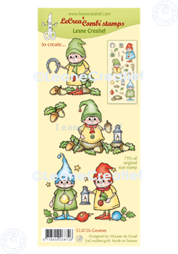 Picture of LeCreaDesign® combi clear stamp Gnomes