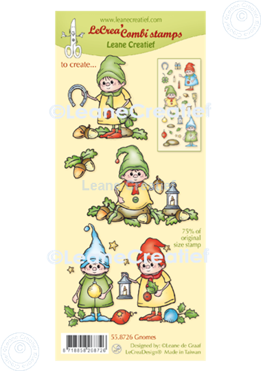 Picture of LeCreaDesign® combi clear stamp Gnomes