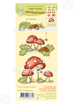 Picture of LeCreaDesign® combi clear stamp Mushrooms (coordinates with Lea’bilitie die 45.8566)