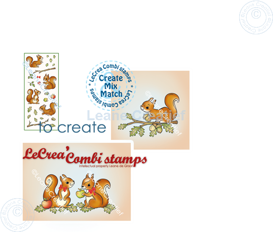 Bild von LeCreaDesign® Silikon Kombi Stempel Eichhörnchen