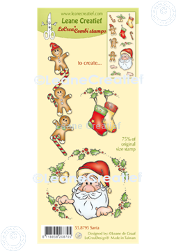 Afbeeldingen van LeCreaDesign® combi clear stamp Kerstman