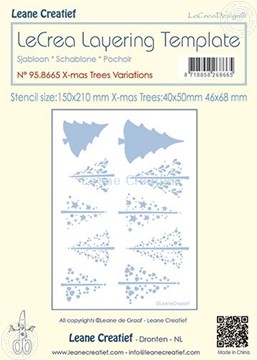 Bild von Layering Schablone Variationen von Weihnachtsbäumen