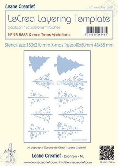 Image sur Pochoir en couches, Variétés d'arbres de Noël