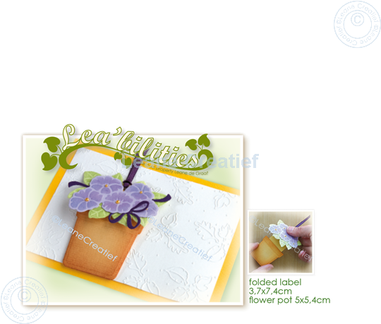 Image sur Lea’bilitie® Pot de fleurs, poche pour des étiquettes matrice pour découper & gaufrage