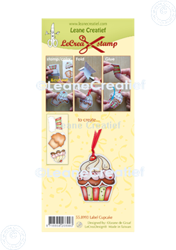 Image de LeCreaDesign® tampon clair à combiner Label petit gâteau-cupcake
