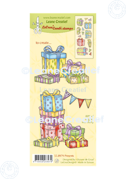 Afbeeldingen van LeCreaDesign® combi clear stamp Cadeautjes