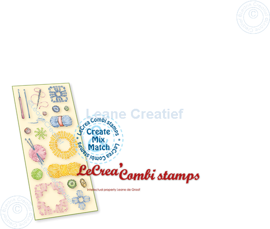 Bild von LeCreaDesign® Silikon Kombi Stempel Häkeln