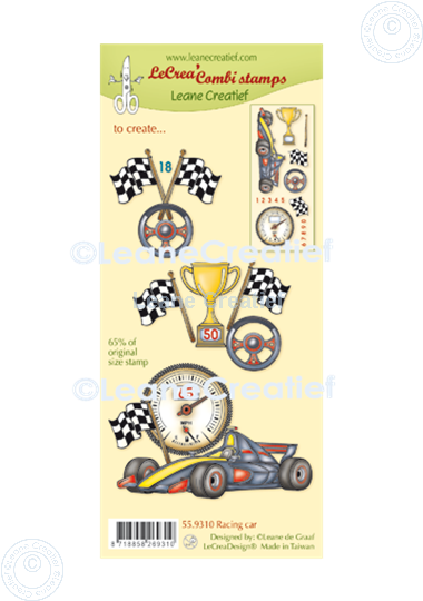Picture of LeCreaDesign® combi clear stamp Racing car