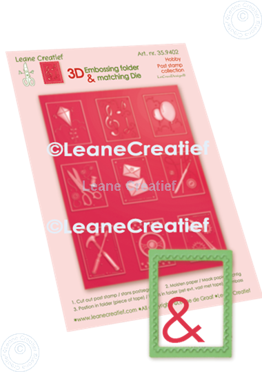 Bild von 3D embossing Schablone & Schneideschablone, Briefmarke 3x4cm Hobby, 9 Motive