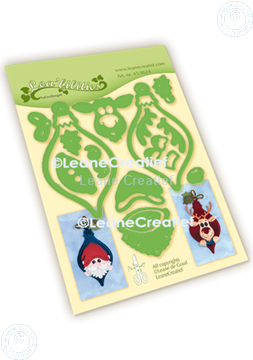 Afbeeldingen van Lea’bilitie® Kerstman-Rendier Ornament snij en embossing mal                 